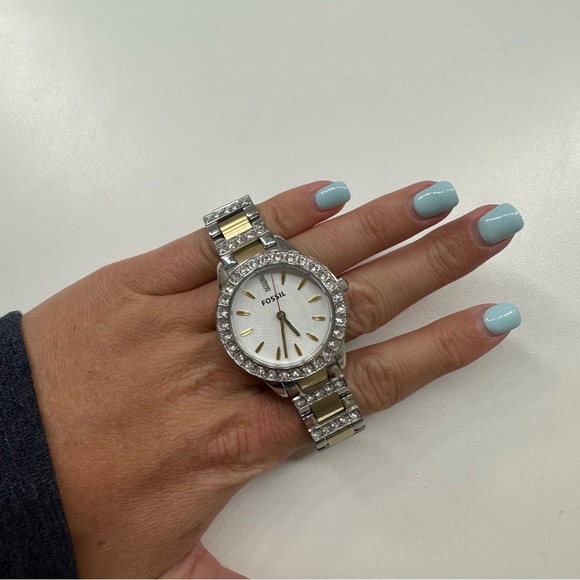 Fossil Crystal White Dial Two-Tone Ladies Watch ES2409 - Picture 6 of 6